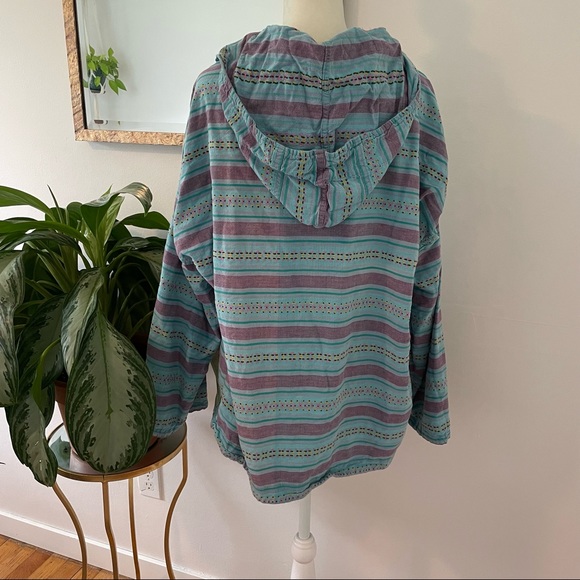 Vintage Blue and Purple Baja Hoodie - Picture 3 of 9